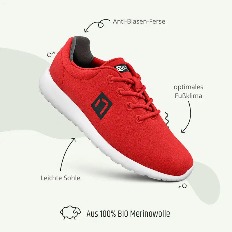 Außergewöhnliche Sneaker MERINO Sneaker Men - Rot