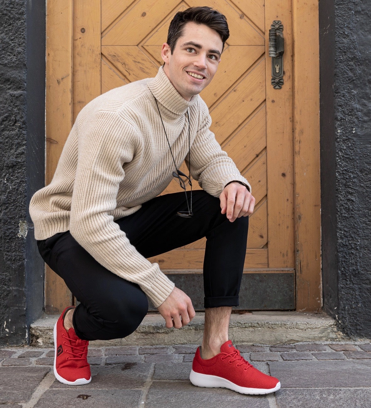 MERINO Sneaker Men - Rot Finn Comfort