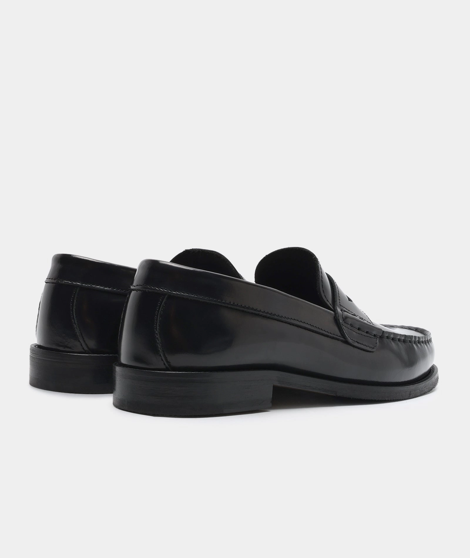 Miles Penny Loafer - Black Polido Shipton And Heneage Loafers