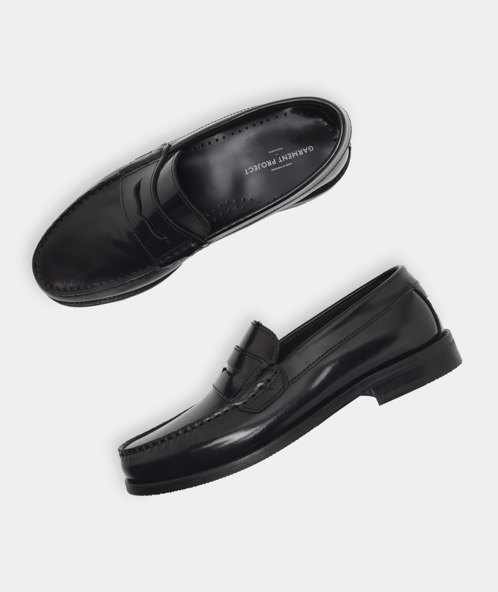 Miles Penny Loafer - Black Polido Driving Loafers Shoes