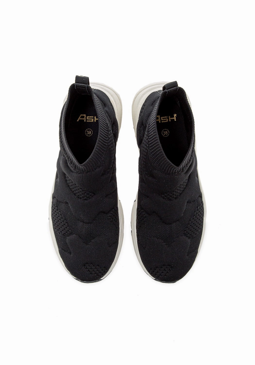 MISSFLOWER02  RECYCLED FLOWER KNIT black High Top Sneaker Sale