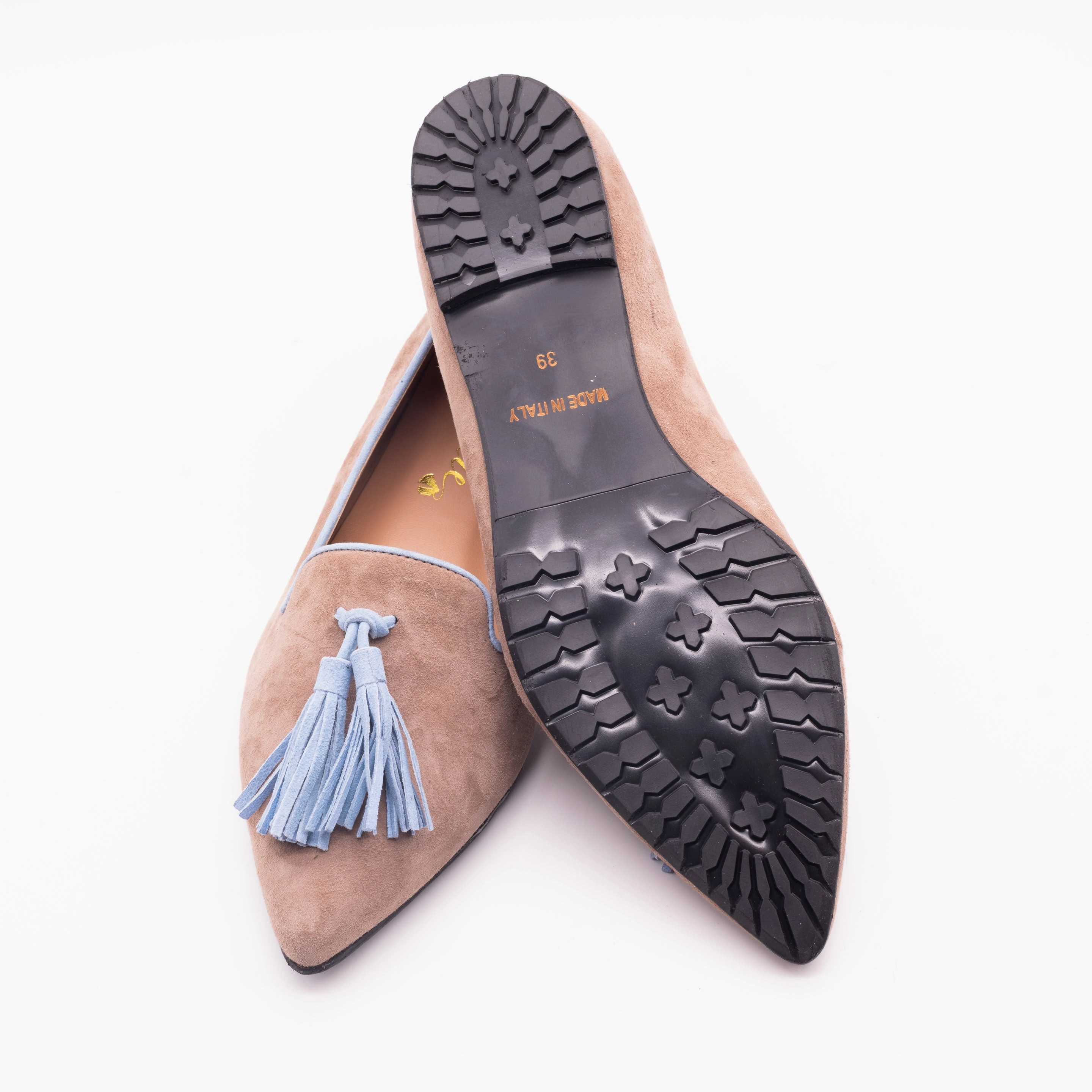 Loafers Fringe Acero - Sky