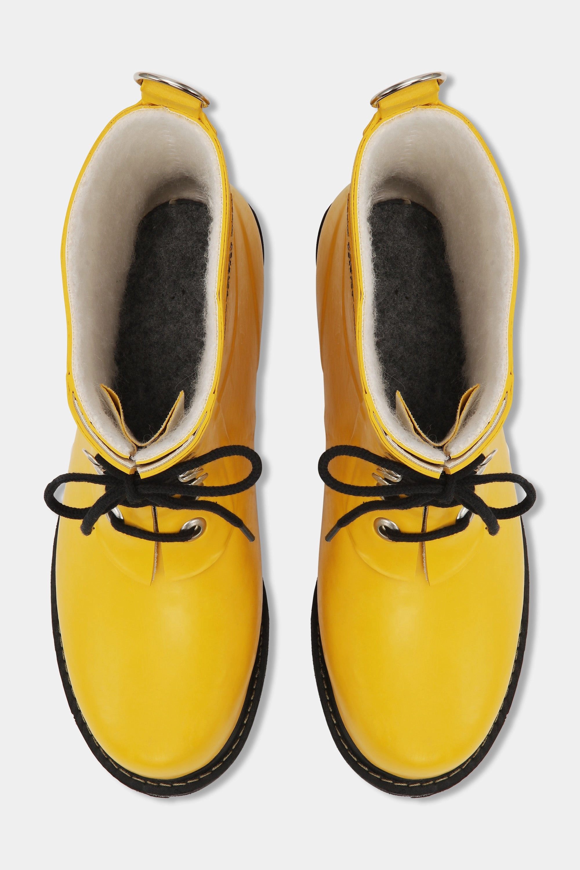 Hochgeschnürte Stiefel Kurze Gummistiefel - Cyber Yellow