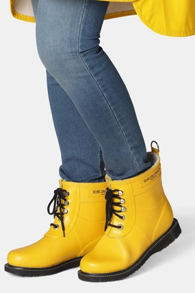 Kurze Gummistiefel - Cyber Yellow Krankenschwester Stiefel