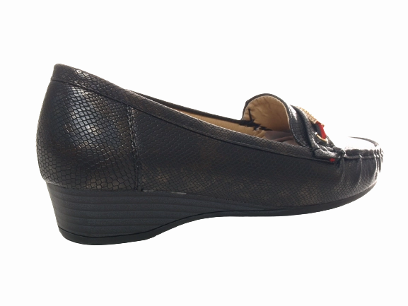 Kroll Loafers Damen Slipper Keilabsatz Ballerina Loafer Mokassins  Slip On Flats Freizeit Black #  399