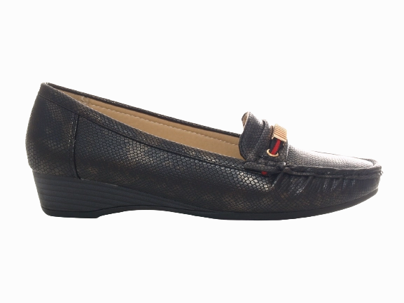 Blazer And Loafers Damen Slipper Keilabsatz Ballerina Loafer Mokassins  Slip On Flats Freizeit Black #  399