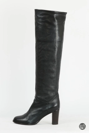 Hohe Stiefel Leder schwarz Motorrad Chopper Stiefel