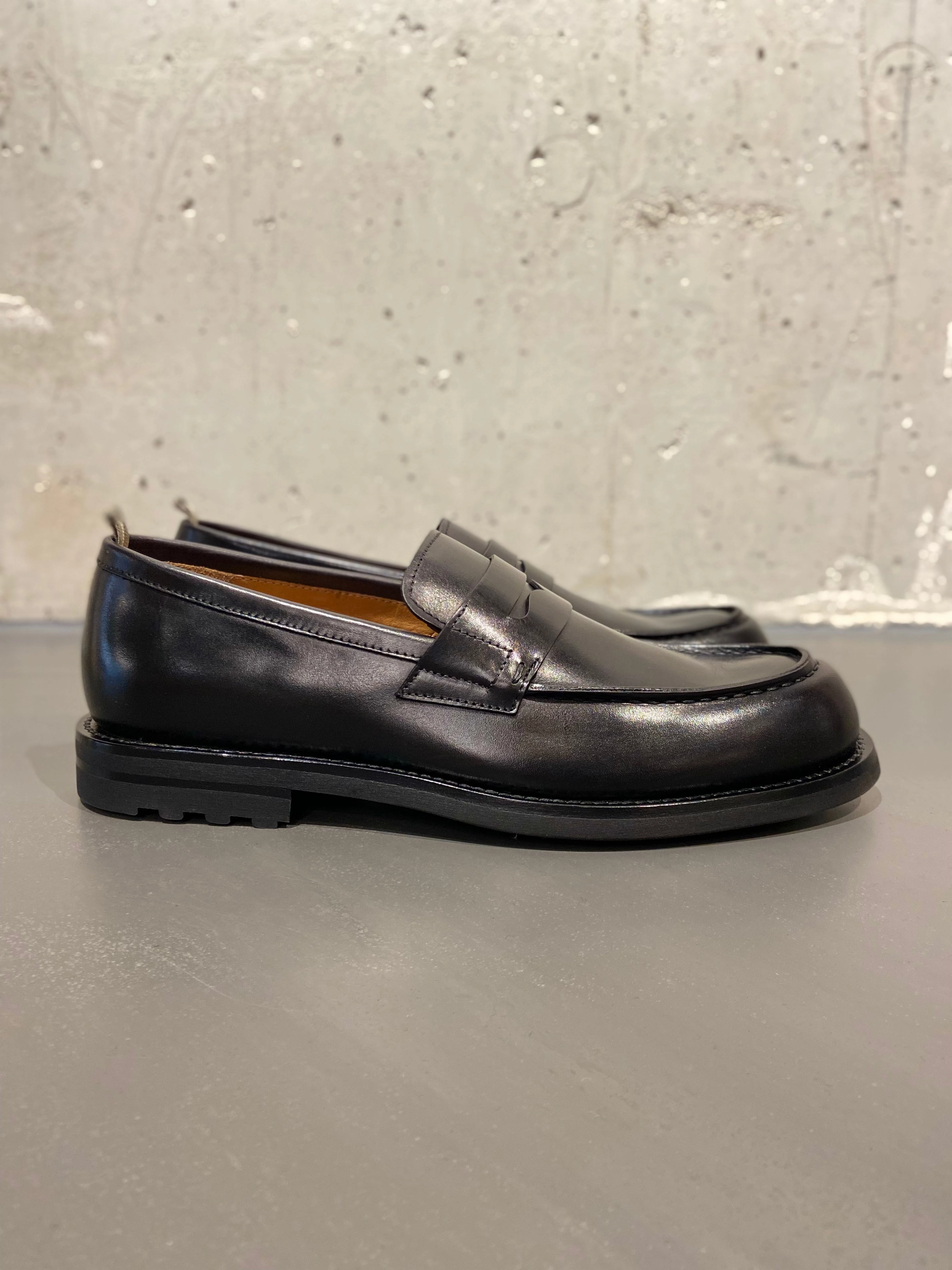 Penny Loafers Square Toe OFFICINE CREATIVE BELMONDO/006 PENNY LOAFER BLACK