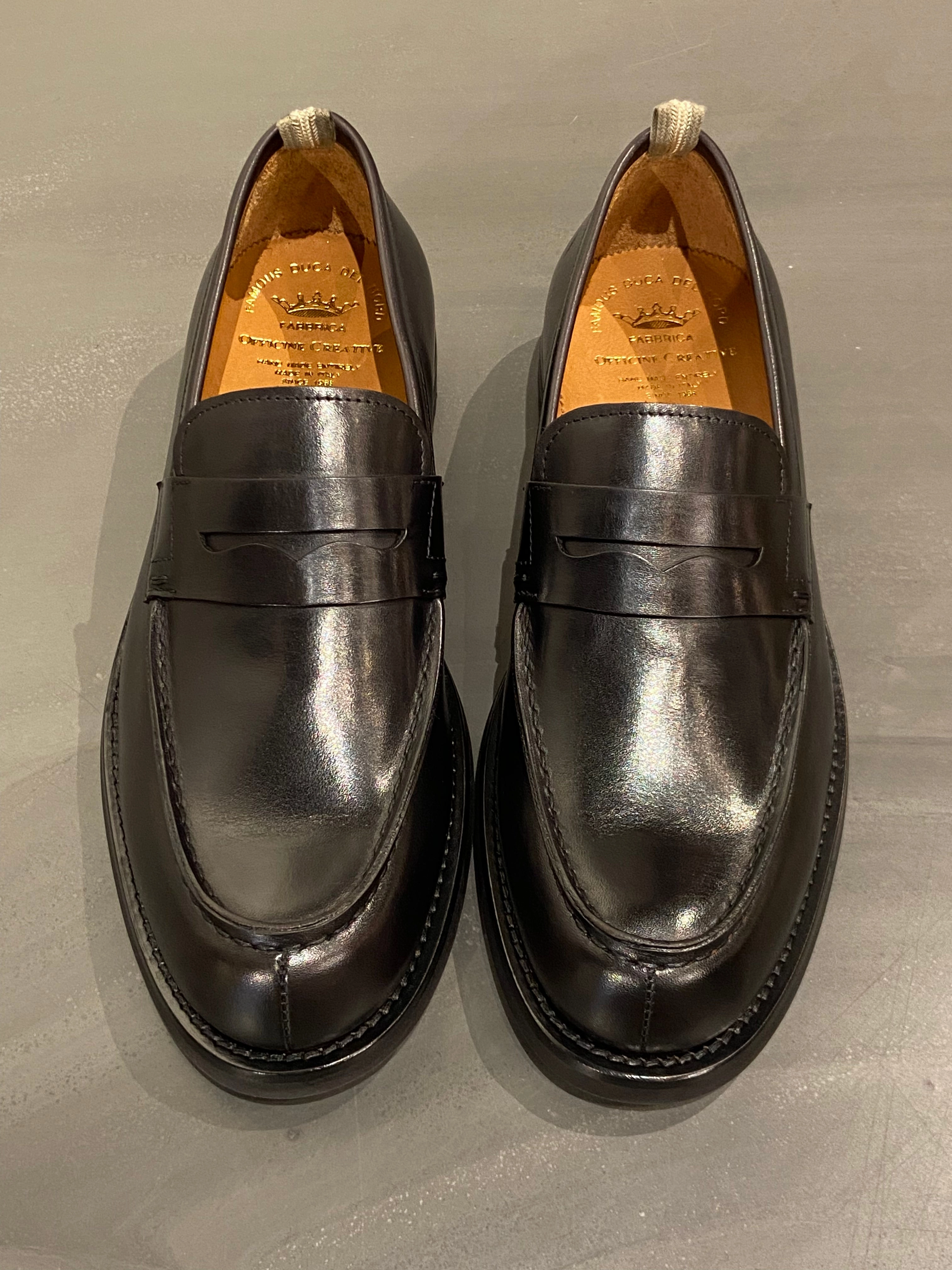 Sude Loafers OFFICINE CREATIVE BELMONDO/006 PENNY LOAFER BLACK