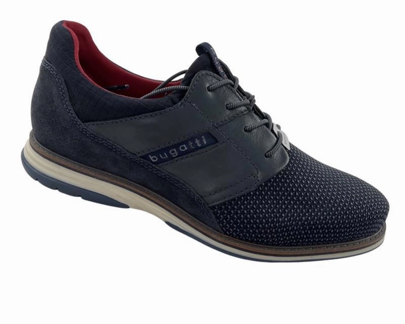 Kleid Mit Jeansjacke Und Sneaker Bugatti Herren Sneaker 331-A6U68-6910 Blau