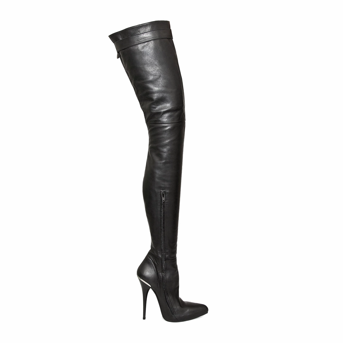 Super lange Overkneestiefel mit Schnalle (Modell 316) Leder schwarz Mrs & Hugs Stiefel