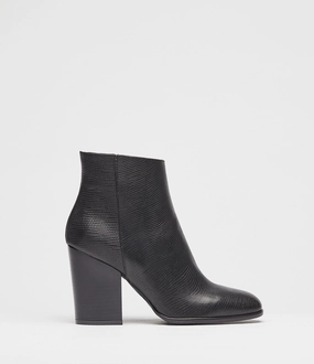 Leder Stiefeletten Sole schwarz Ankle Boots With Low Heels And Laces
