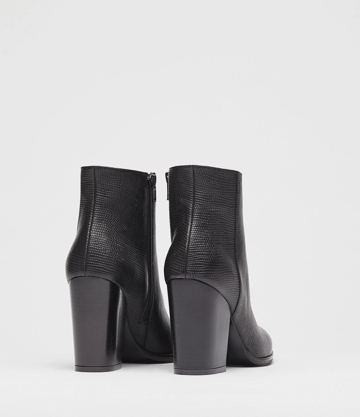 Ankle Boots 8 Cm Absatz Leder Stiefeletten Sole schwarz