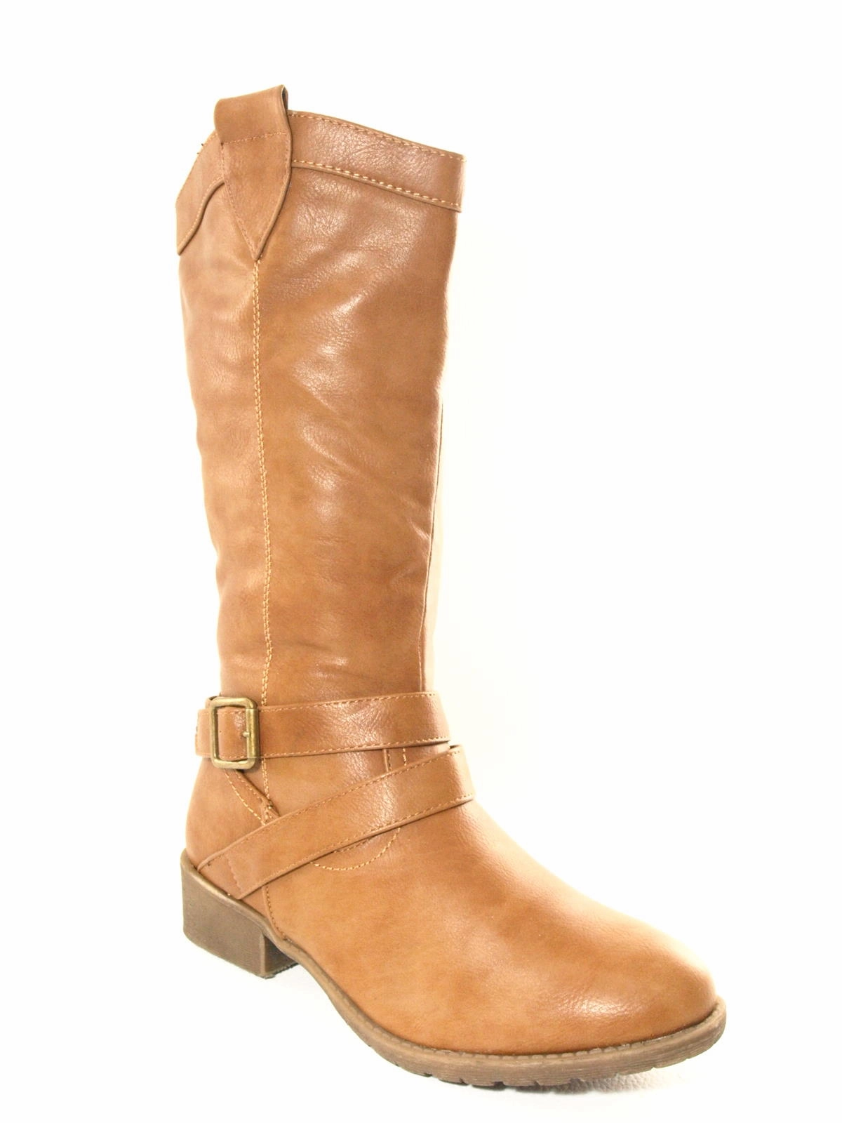 Damen Stiefel Winterstiefel warm gefttert Camel # 038 Ein Stiefel