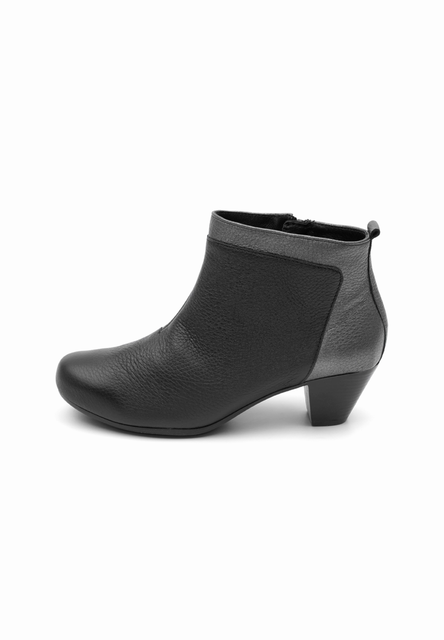 feine Stiefelette Hirschleder Ankle Boots Blockabsatz 8 Cm