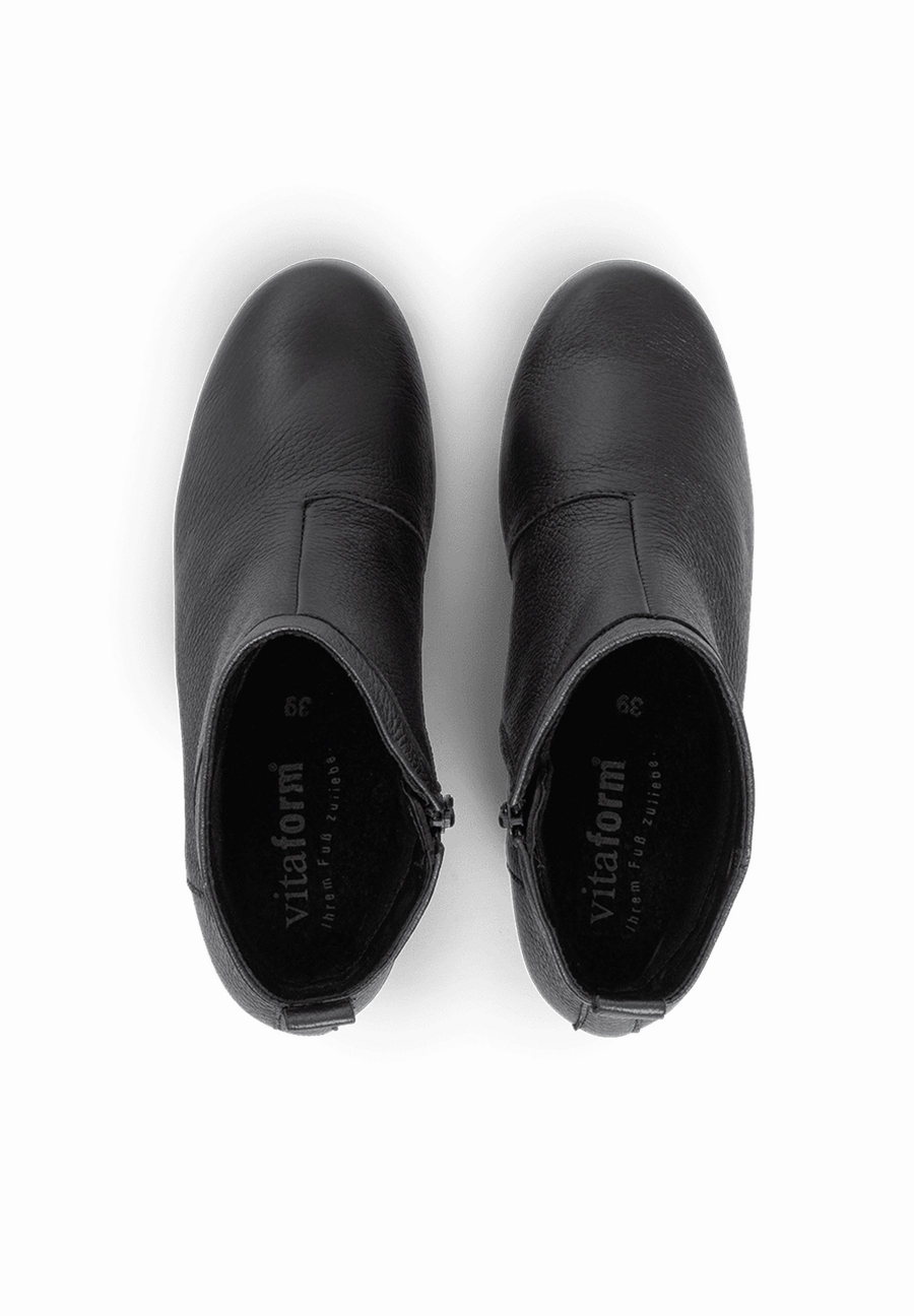 feine Stiefelette Hirschleder Tan Ankle Boots Low Heel