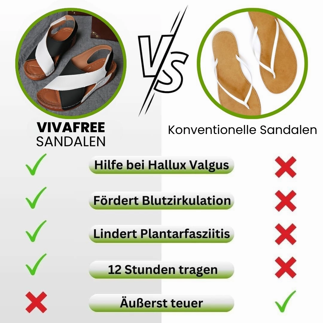 VivaFree - ergonomische & rutschfeste Sandalen zur Schmerzlinderung