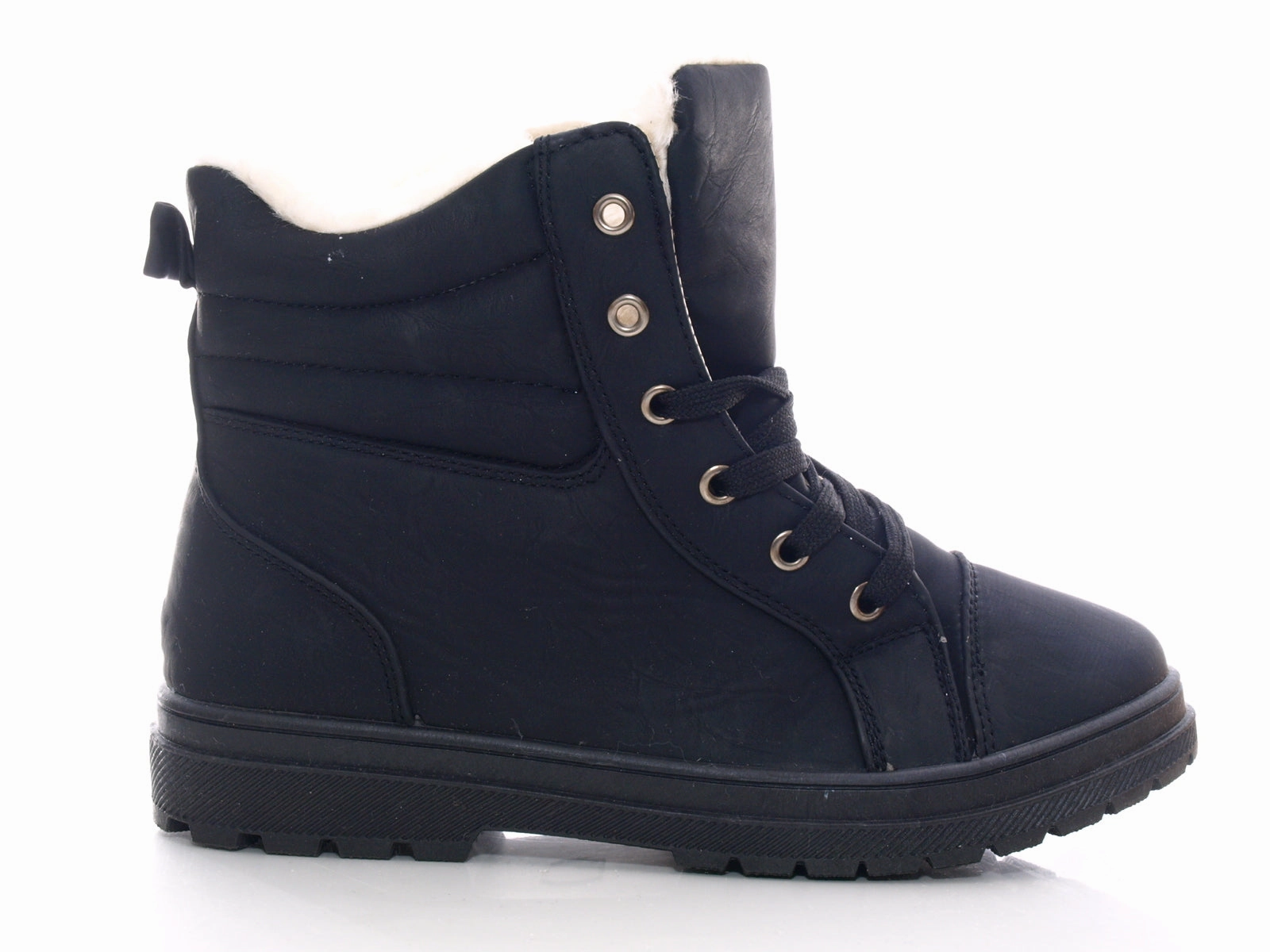 Sicherheitsschuhe Gr.43 Damen Stiefeletten Biker Boots Outdoor Winterboots warm gefttert Black # 203