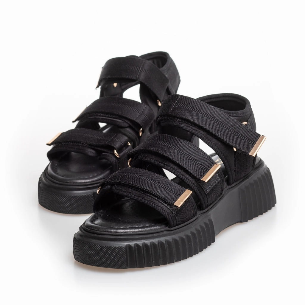 ROCK ME BLACK - BLACK Blasen Von Sandalen