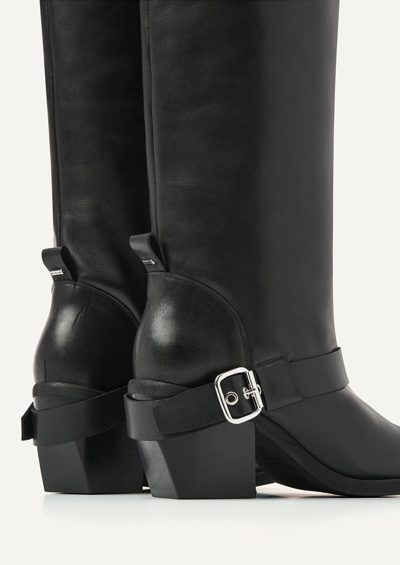 NUBIKK Liv Mile Schwarze Stiefeletten Ankle Boots Schlangenleder Optik