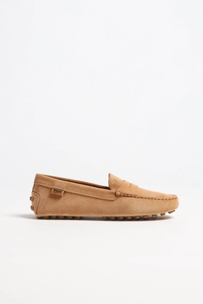 Mokassins Gommino in Beige Worn Loafers