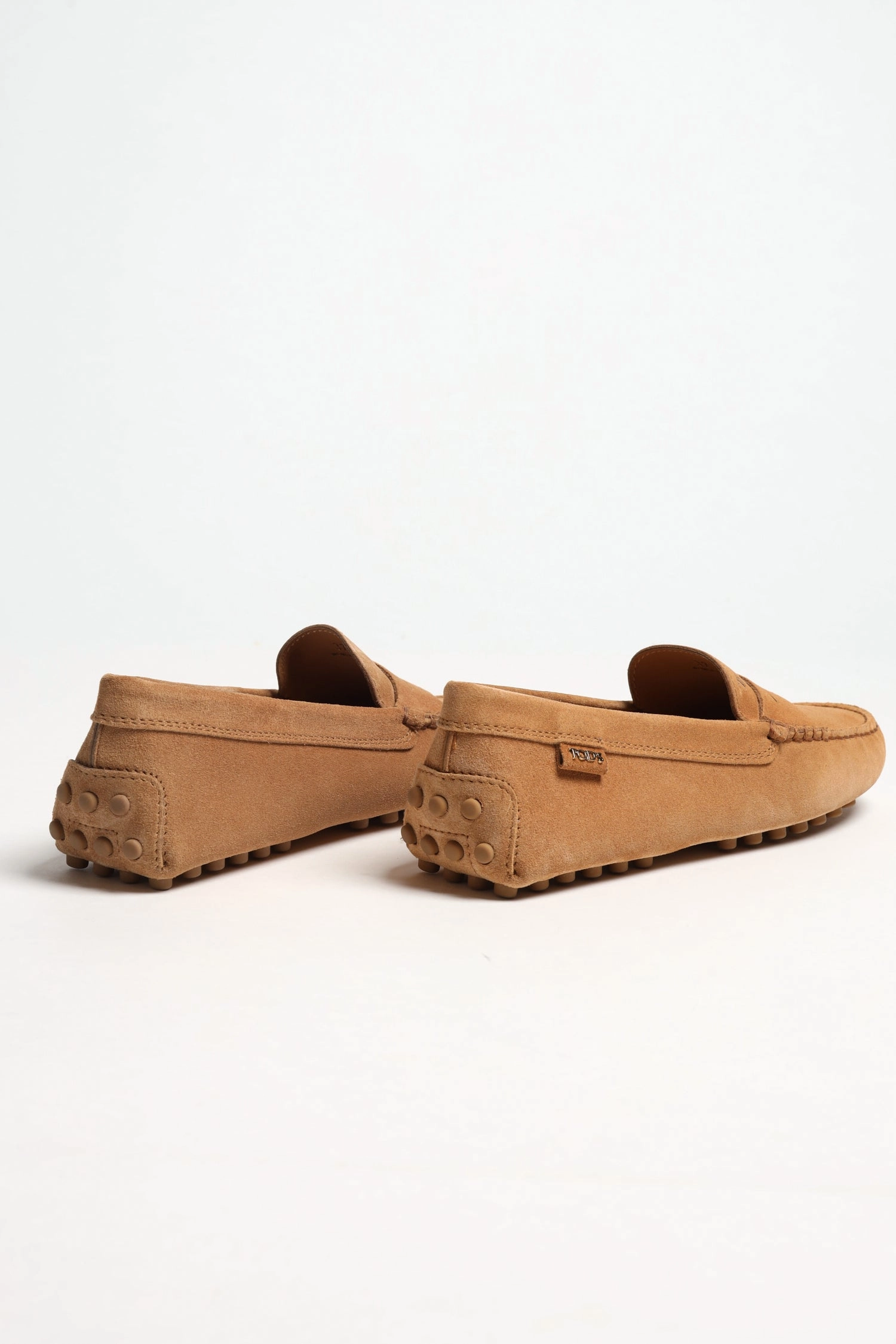 Ganni Buckle Loafers Mokassins Gommino in Beige