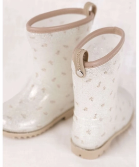 Mrs. Ertha  Regenstiefel / Gummistiefel flower buds glitter Mango Schuhe Stiefel