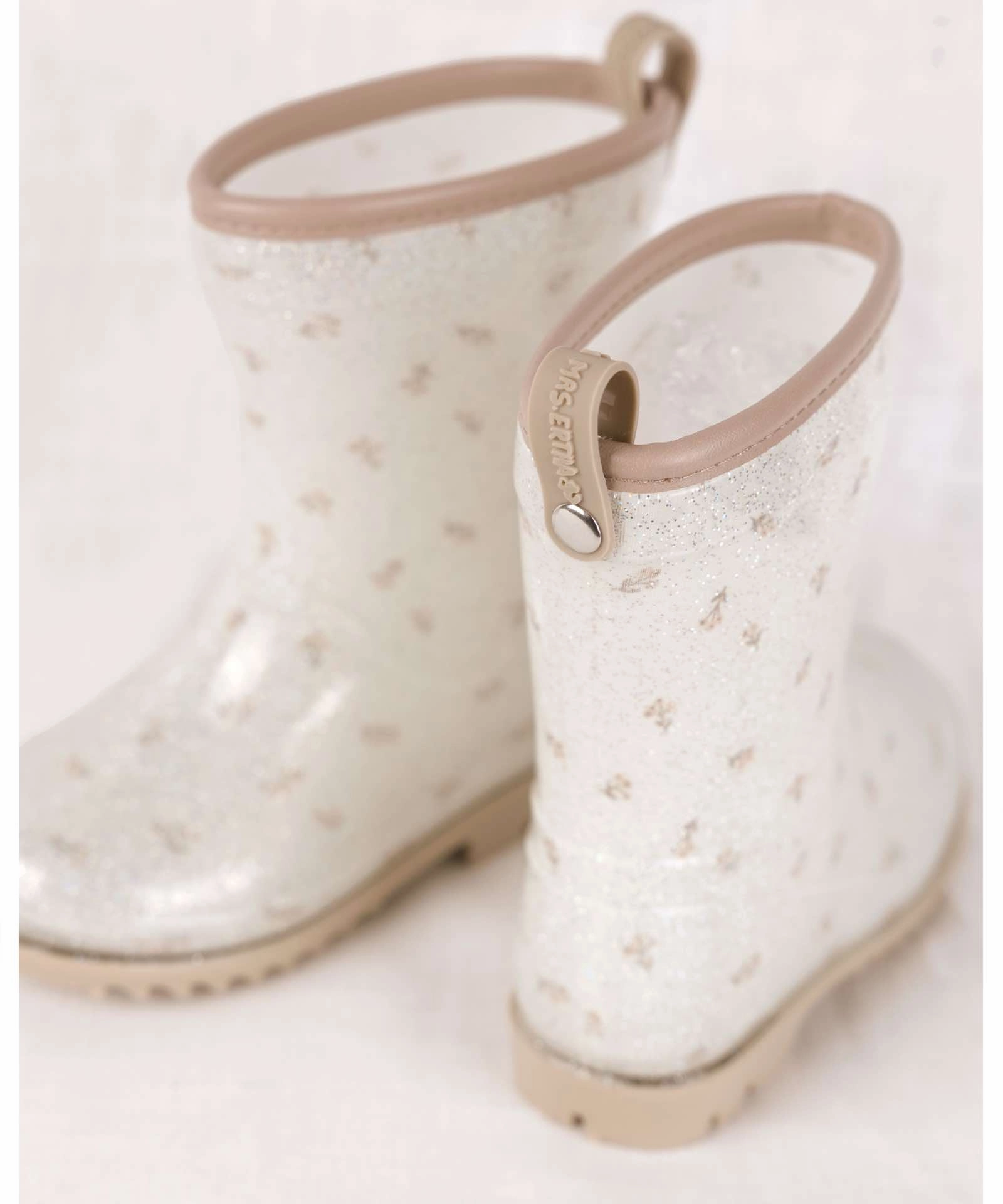 Stiefel Tods Mrs. Ertha  Regenstiefel / Gummistiefel flower buds glitter