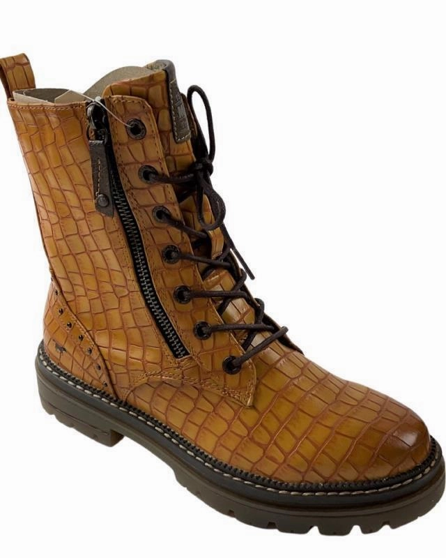 Uk Ankle Boots Mustang Damen Stiefeletten 1398-503-660 Ockergelb