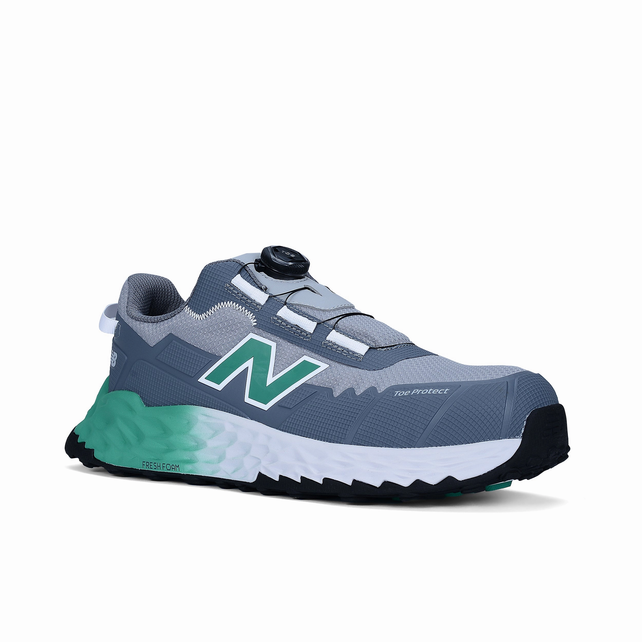 Brrk Sicherheitsschuhe New Balance Cremorne BOA, S3 Sicherheitsschuh ESD HRO FOe, alloy / grn, Weite 2E, EN ISO 20345