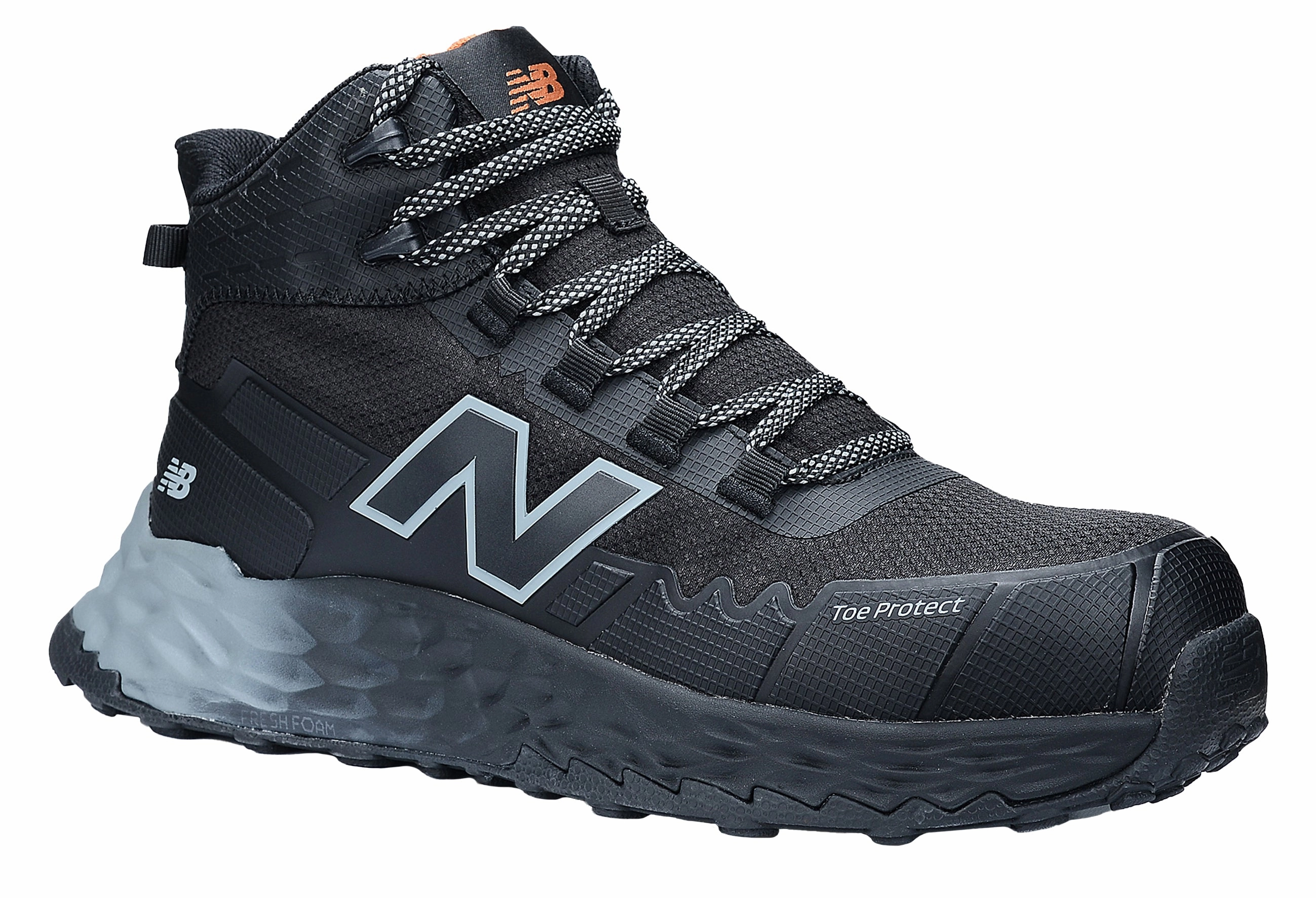 Runner Sicherheitsschuhe New Balance Cremorne Mid Womens, S3 Sicherheitsstiefel ESD HRO FO, schwarz / grau, Weite D, EN ISO 20345