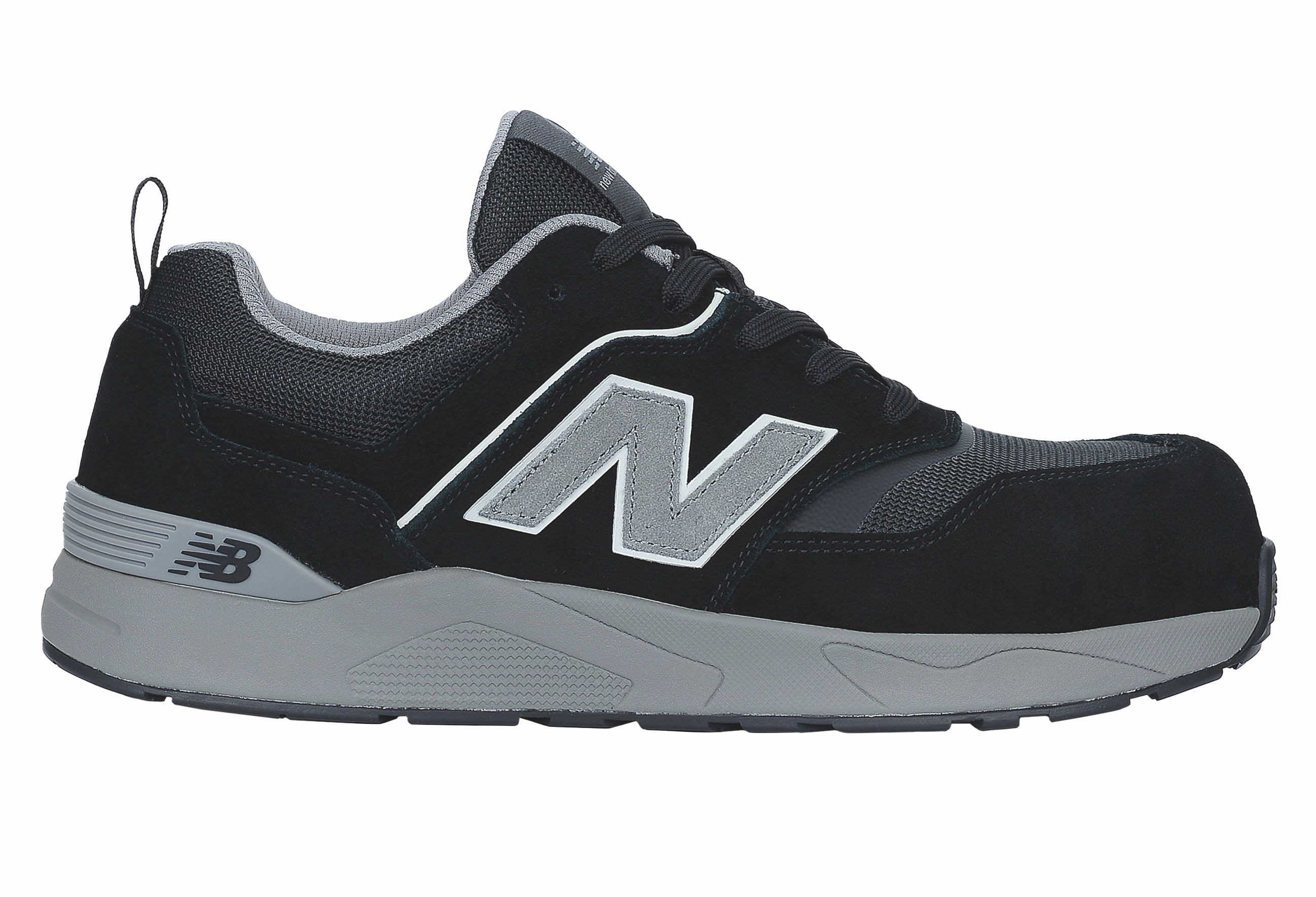 New Balance Elite Lite, Sicherheitsschuh S1P S1 ESD HROe, S1 PL HRO FO SC SR, schwarz / grau Sicherheitsschuhe Atmungsaktiv Weite 12