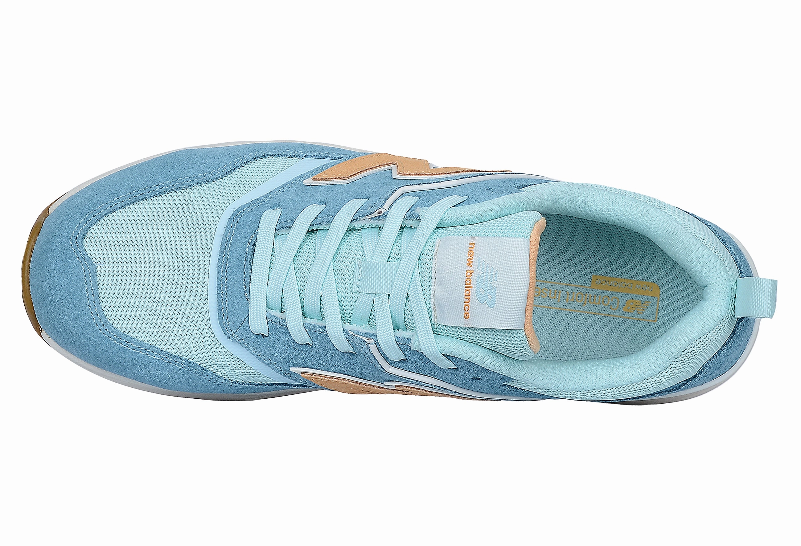 Gute S3 Sicherheitsschuhe New Balance Elite Lite Womens, Sicherheitsschuh S1P S1 ESD HROe, S1 PL HRO FO SC SR, milky blue / orange