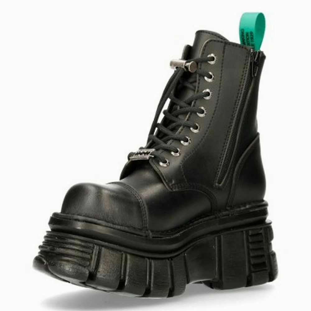 Stiefel Paul Green Sale New Rock Boots Schuhe Stiefel Plateau Vegan Schwarz M.NEWMILI083-VS2 Tower