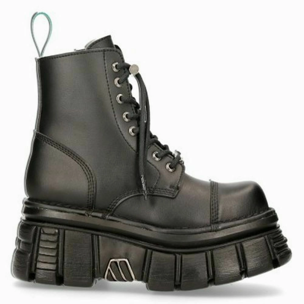 New Rock Boots Schuhe Stiefel Plateau Vegan Schwarz M.NEWMILI083-VS2 Tower Stiefel Niederlande