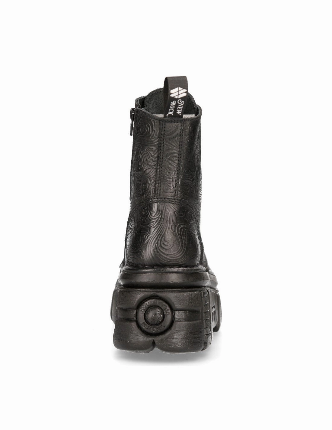 New Rock Schuhe Shoes Boots Stiefel M-MILI083C-S58 Gothic Echtleder Vintage Flower Stiefel Dicke Beine