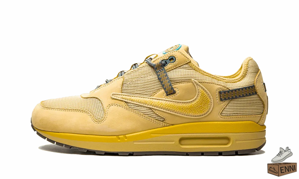 Run Jog Sneaker Nike Air Max 1 Travis Scott Cactus Jack Saturn Gold