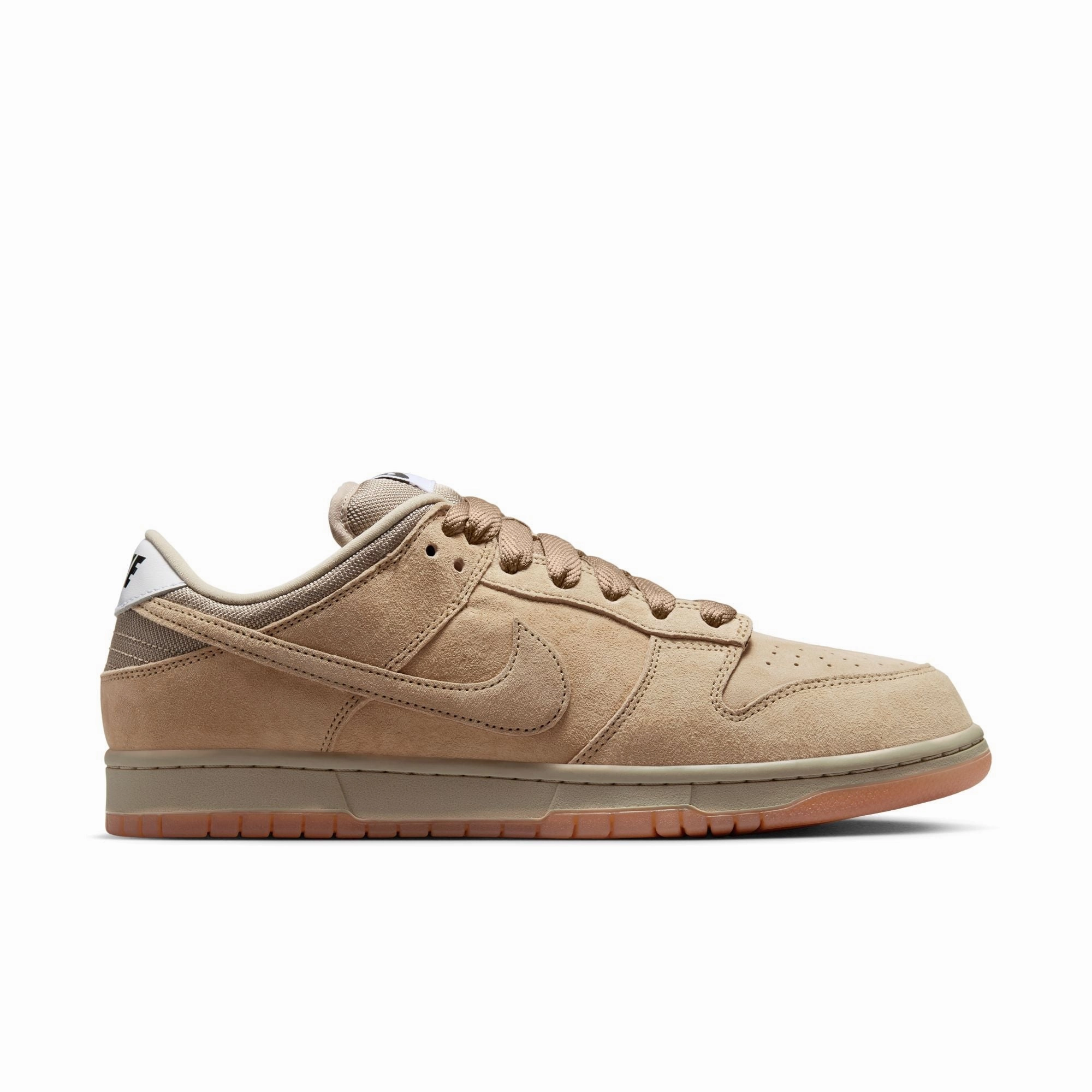 Weißer Leder Sneaker Nike SB Dunk Low Pro B Skate Schuhe Herren