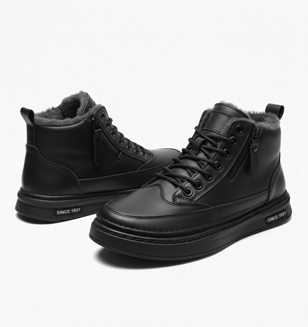 NordicBoot  Herren Winterstiefel waterproof & warm - schwarz Högl Snowboot / Winterstiefel