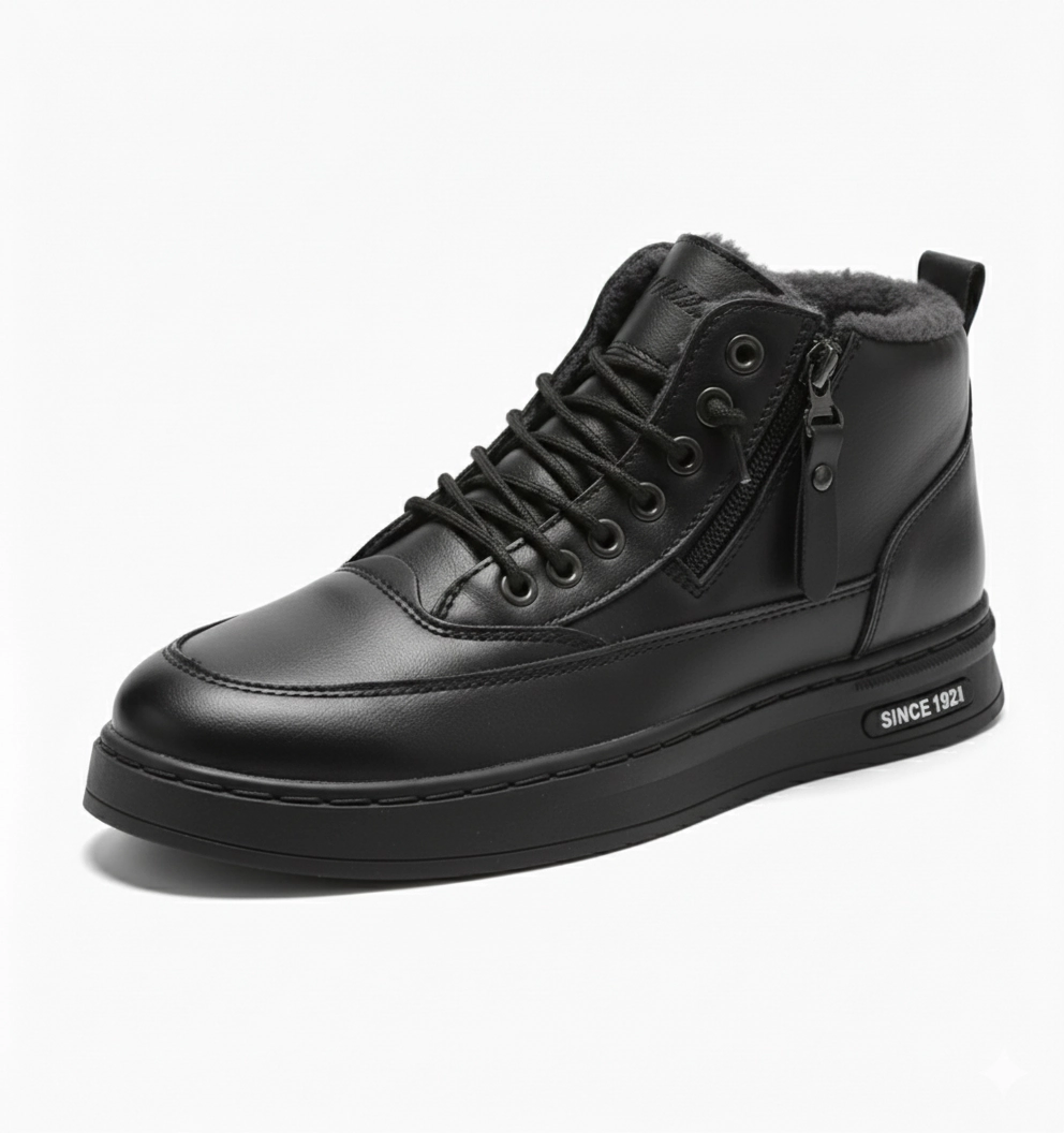 NordicBoot  Herren Winterstiefel waterproof & warm - schwarz Winterstiefel Trend 2024