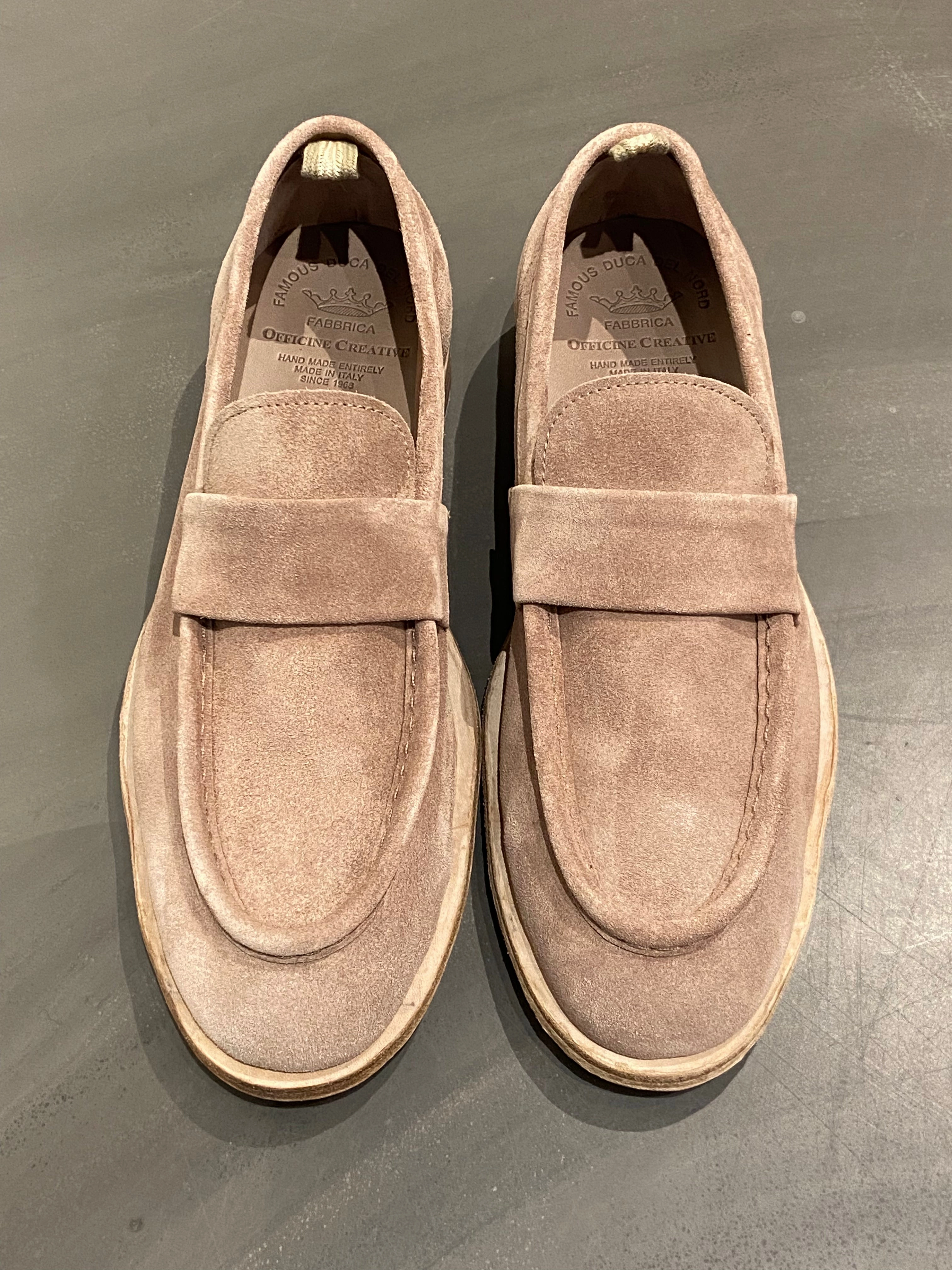OFFICINE CREATIVE SOUND/001 LOAFER SUEDE TAUPE Loafers And Dress Outfit