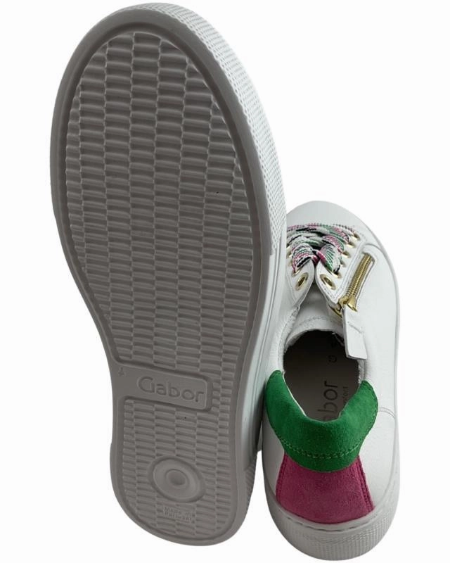 Gabor comfort  Damen Sneaker 26.465.53 Cervo/Samt Wei/multicolor Weiße Hohe Sneaker