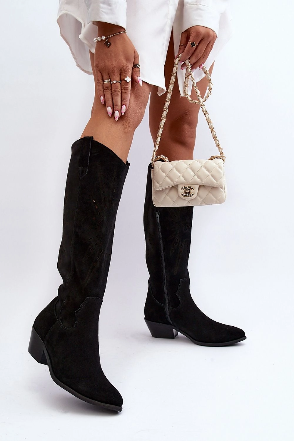 6 High Heels Open-work Boots model 192104 Step in style