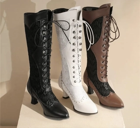 High Heels Hohe Schuhe Heel boots - Shoes Heel, vintage, High Heel, retro high heels, retro heels, vintage boots, high heel boots, Victorian, Edwardian, kawaii