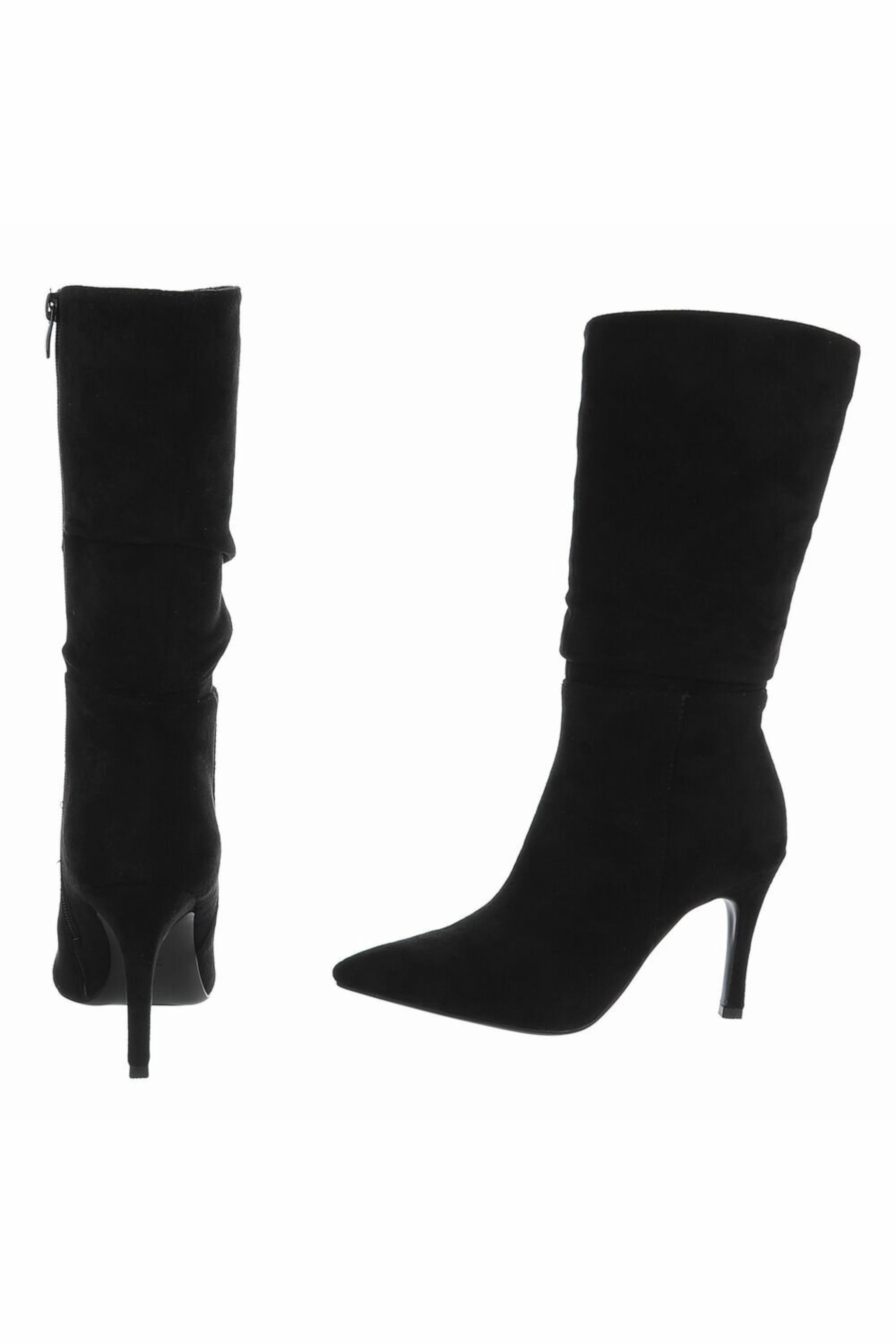 High-Heel Stiefel in Wildlederoptik, schwarz Wheat Stiefel Mädchen