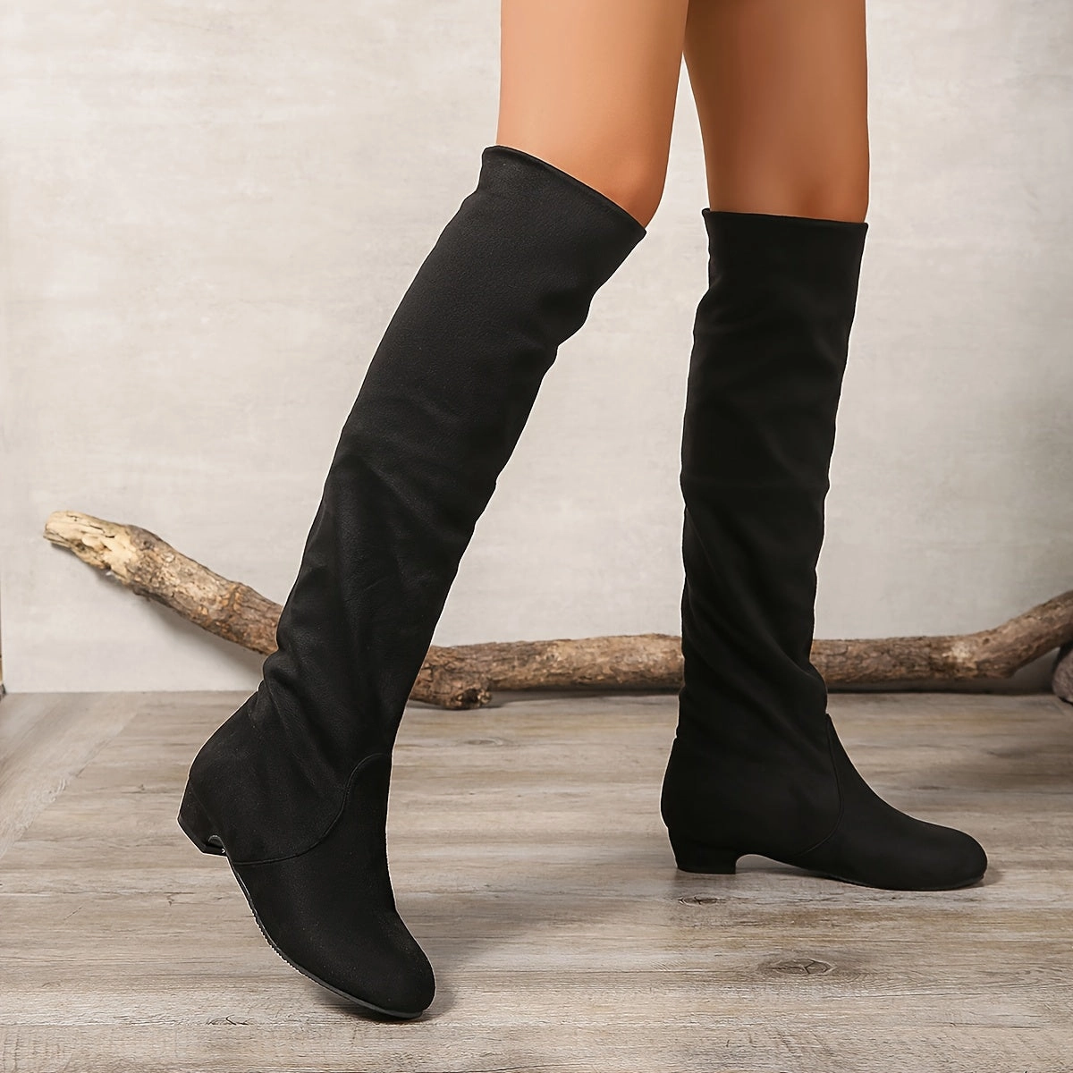 Overknee Stiefel Damen | Runder Zehenbereich mit Hohem Schaft