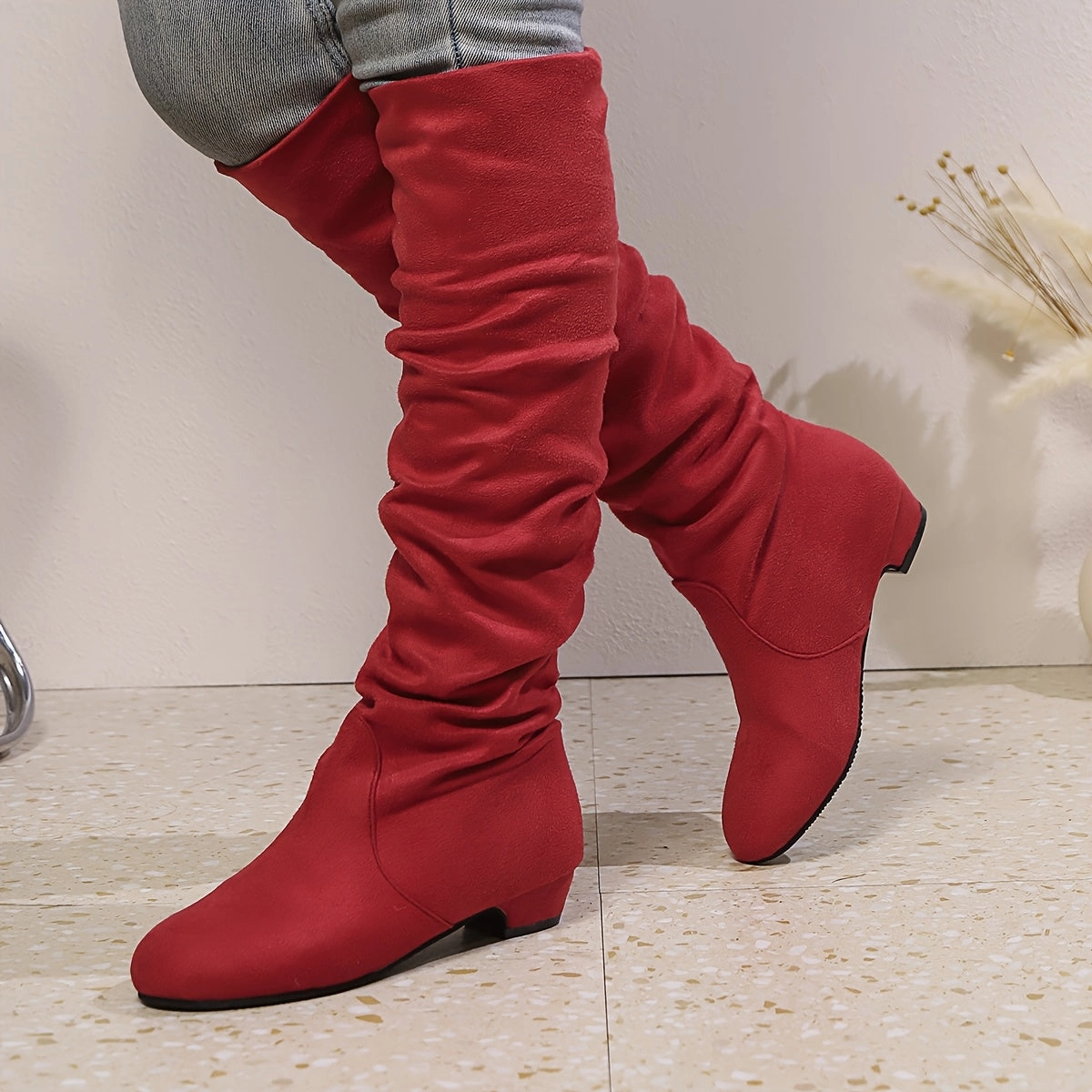 Bisgaard Stiefel 25 Overknee Stiefel Damen | Schlupfform mit Niedrigem Blockabsatz