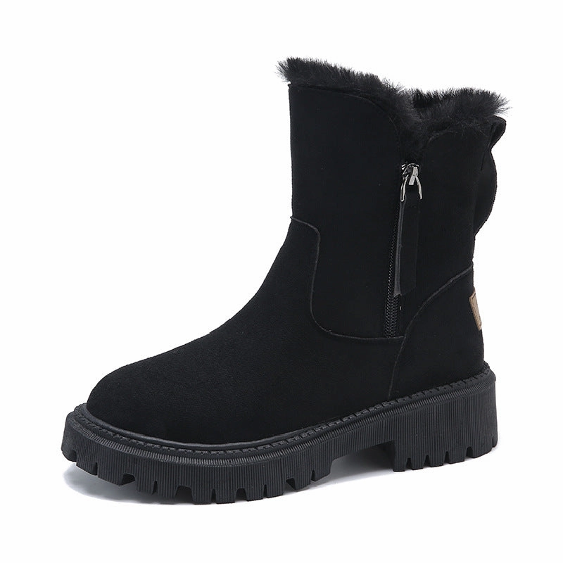 Go Go Stiefel Damen Winter Stiefel | Mid-Calf Classic mit Reiverschluss