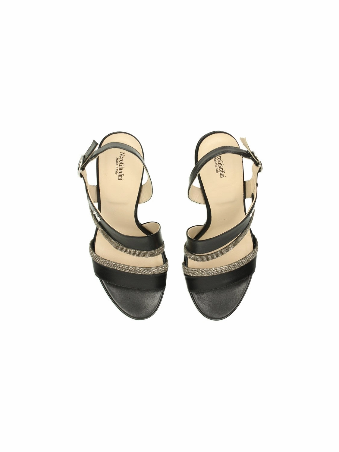 E410220D Nappa Pandora Battis TPU nero Sandalen Mit Abrollhilfe