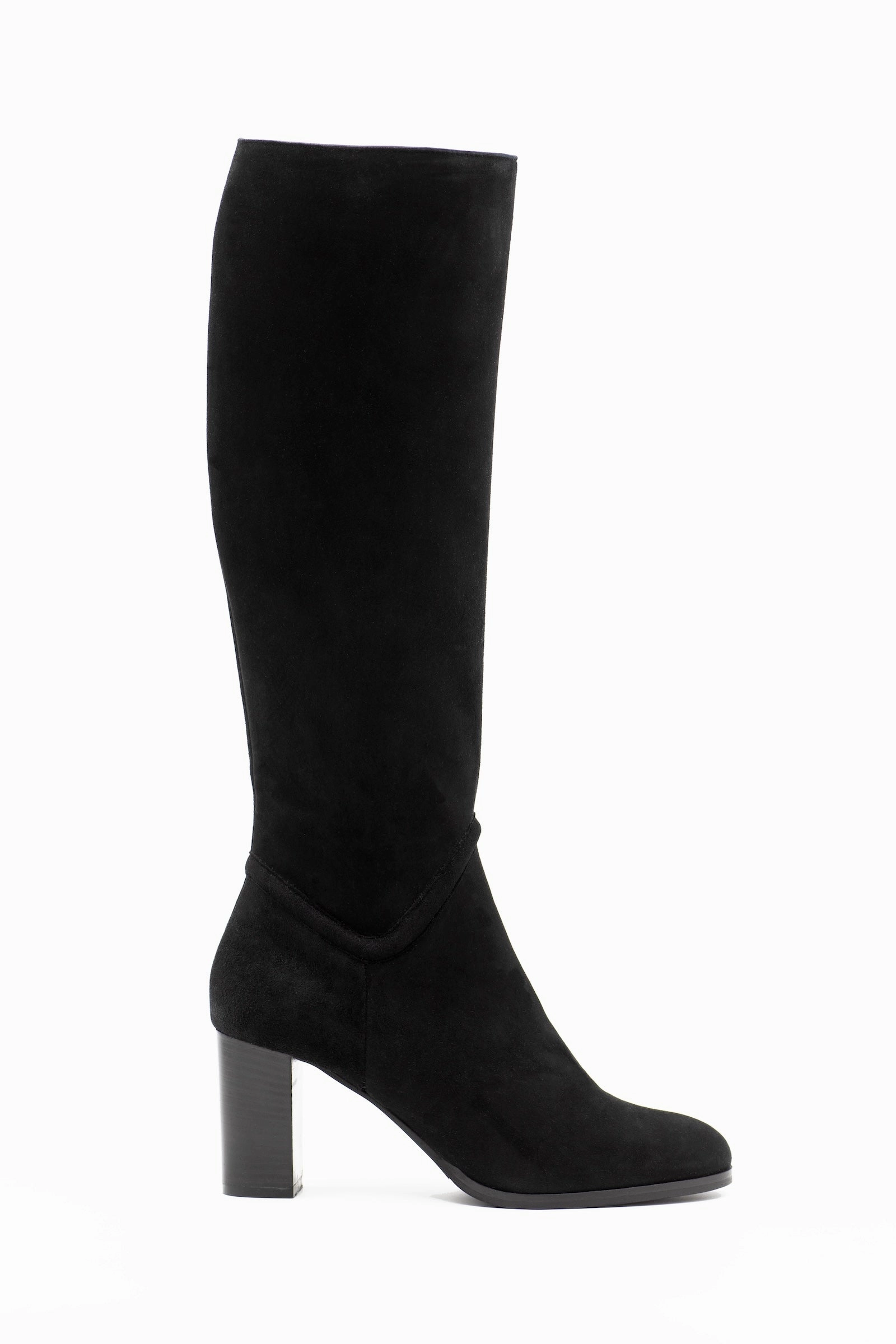Paula Knee High Boots in Black Suede Cranking In High Heels